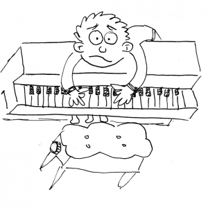 چرا فلوت ریکوردر را با دست چپ می‌گیریم؟ چون مثل آویزان شدن از بالای پیانو است!